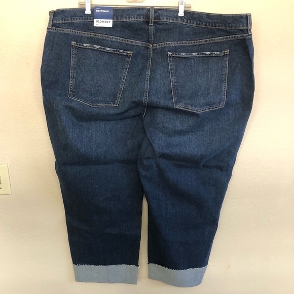 Old Navy Woman’s Mid-Rise Dark-Wash Boyfriend Jeans Plus Size 26 - Picture 2 of 14